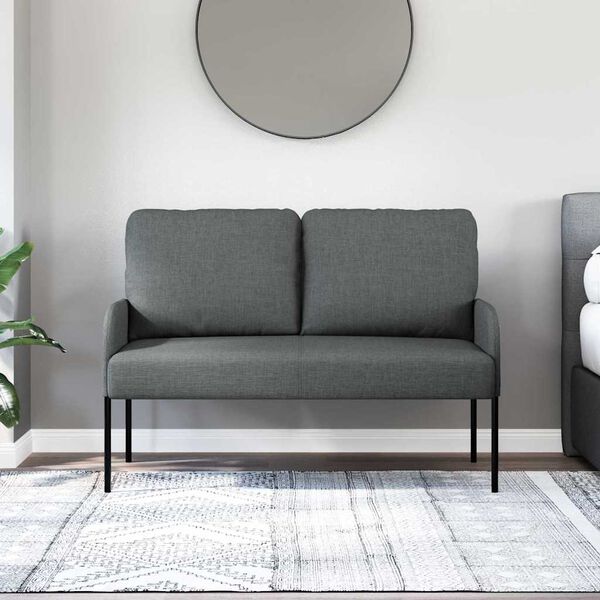 vidaXL Sofas with Cushion 110cm Dark Grey Plywood