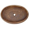vidaXL Countertop Basin Brown Oval 59x40x15 cm Ceramic