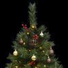 vidaXL Artificial Hinged Christmas Tree 150 LEDs & Ball Set 150 cm