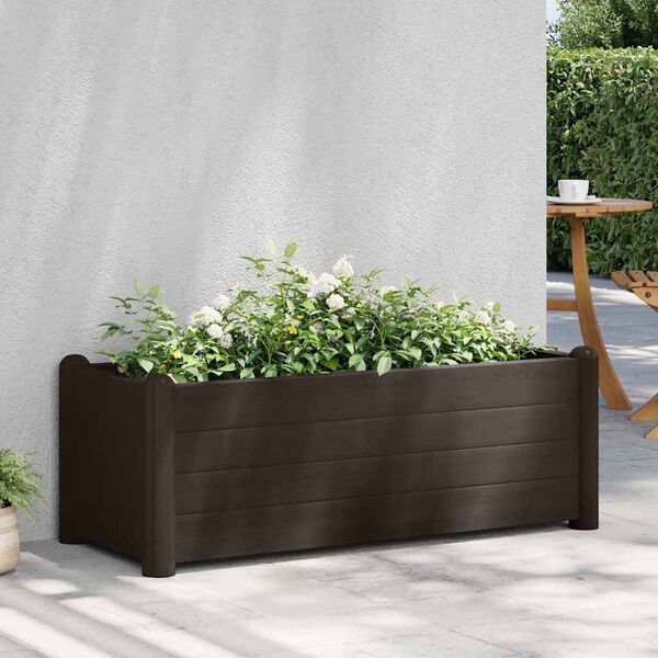 vidaXL Garden Raised Bed PP Mocha 100x43x35 cm