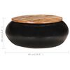 vidaXL Coffee Table Black 68x68x30 cm Solid Reclaimed Wood