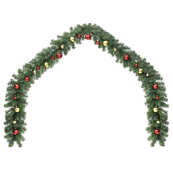 vidaXL Christmas Garland Decorated with Baubles 5 m