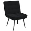 vidaXL Relaxing Chair with Stool Black Velvet