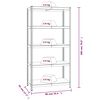 vidaXL 5-Layer Heavy-duty Shelf Grey Steel&Engineered Wood