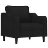 vidaXL 4 Piece Sofa Set with Pillows Black Fabric