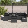 vidaXL Garden Sofa Set with Cushion 8 pcs Black