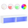 vidaXL 2 Piece TV Cabinet Set with LED Lights White 60x30x30 cm