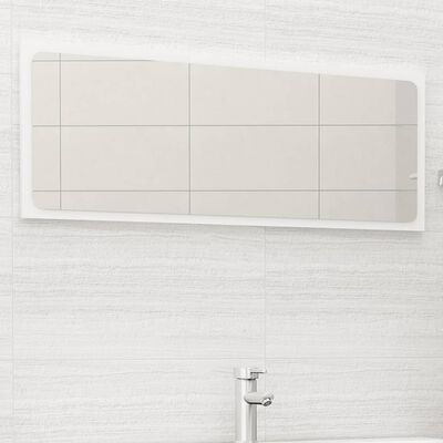 vidaXL Bathroom Mirror White 100x1.5x37 cm Engineered Wood
