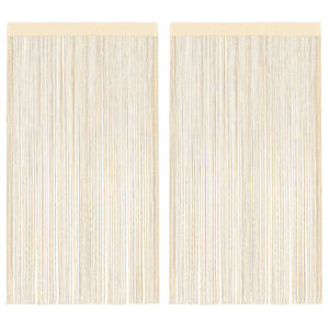 vidaXL String Curtains 2 pcs 140x250 cm Cream