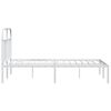 vidaXL Metal Bed Frame without Mattress with Headboard White 180x200cm