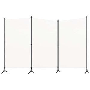vidaXL 3-Panel Room Divider White 260x180 cm