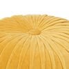 vidaXL Pouffe Cotton Velvet Smock Design 40x30 cm Yellow