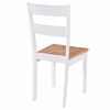 vidaXL Dining Chairs 4 pcs White Solid Rubber Wood