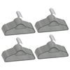 vidaXL 100 pcs Clothes Hanger Set Anti-slip Grey Velvet