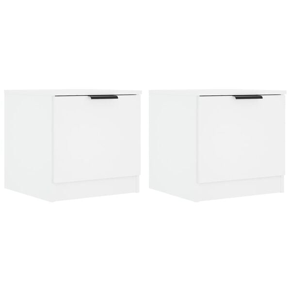 vidaXL Bedside Cabinets 2 pcs White 40x39x40 cm