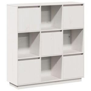 vidaXL Highboard White 110,5x35x117 cm Solid Wood Pine