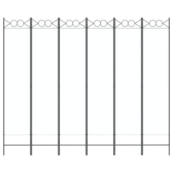 vidaXL 6-Panel Room Divider White 240x200 cm Fabric