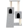 vidaXL Cat Tree with Sisal Scratching Posts Light Grey 82 cm