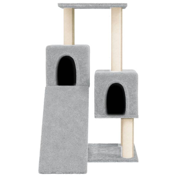 vidaXL Cat Tree with Sisal Scratching Posts Light Grey 82 cm