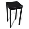 Bar Table with 2pcs Bar Chairs Black