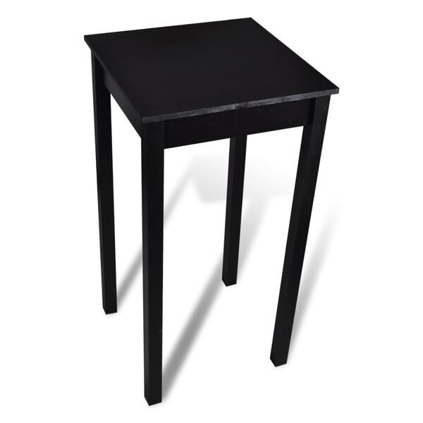 Bar Table with 2pcs Bar Chairs Black