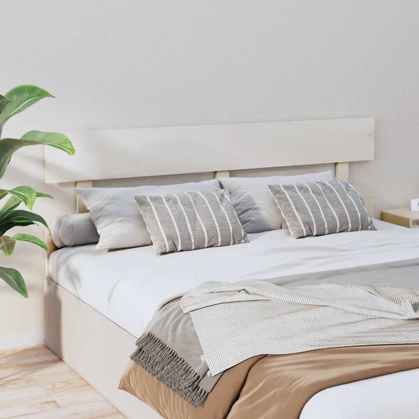 vidaXL Bed Headboard White 154x3x81 cm Solid Wood Pine