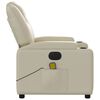 vidaXL Electric Massage Recliner Chair Cream Faux Leather