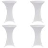 vidaXL Standing Table Cover &Oslash;70 cm White Stretch 4 pcs