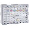 vidaXL Multi-drawer Organiser with 64 Drawers 52x16x37.5 cm