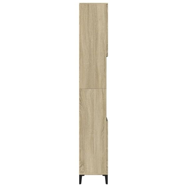 vidaXL Bathroom Cabinet Sonoma Oak 30x30x190 cm Engineered Wood