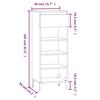 vidaXL Shoe Rack Smoked Oak 40x36x105 cm Engineered Wood