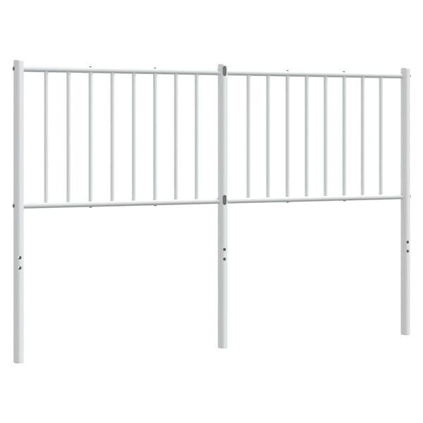 vidaXL Metal Replace Headboard White 135 cm