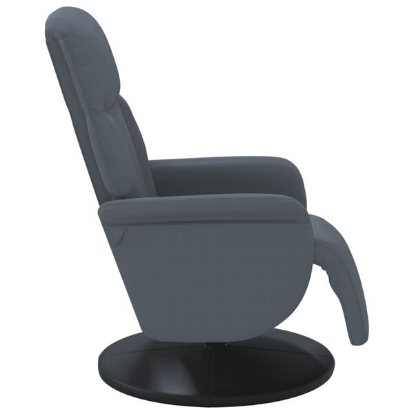 vidaXL Recliner Chair with Footrest Dark Grey Velvet