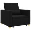 vidaXL Pull out Sofa Bed Single Black 90 x 165 x 87 cm Fabric