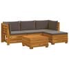 vidaXL 5 pcs Outdoor Sofa Set Solid Acacia Wood Brown