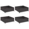 vidaXL Lawn Edging 4 pcs 100 x 100 x 35 cm Steel Black