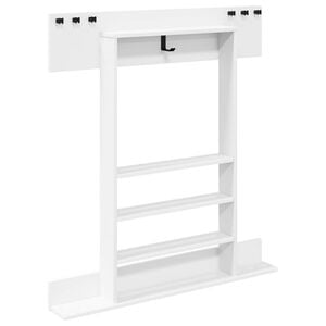 vidaXL Billiard Cue Stand Engineered Wood 93 x 12 x 103 cm White