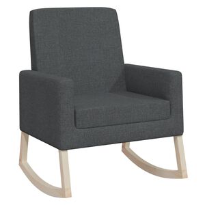 vidaXL Rocking Chair Dark Grey Fabric