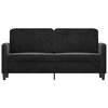 vidaXL 2-Seater Sofa Black 140 cm Velvet