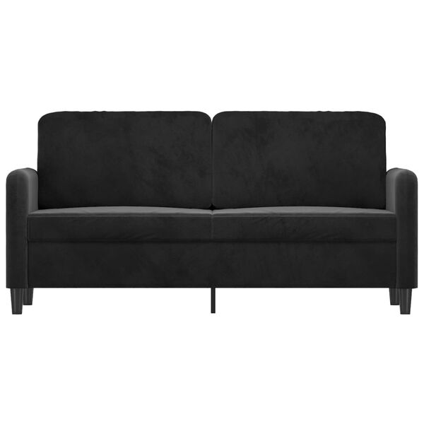 vidaXL 2-Seater Sofa Black 140 cm Velvet