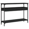 vidaXL Console Table with Shelf Black 100x29x75cm Engineered Wood