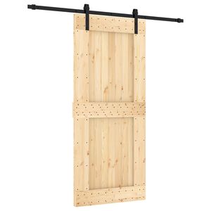 vidaXL Sliding Door 90 x 210 cm Solid Pine Wood (Untreated)