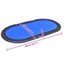 vidaXL 10-Player Foldable Poker Tabletop Blue