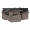 vidaXL Garden Sofa Set 5 pcs Grey [Synthetic]: Poly Rattan