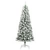 vidaXL Artificial Hinged Christmas Tree 300 LEDs & Ball Set 210 cm