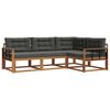 vidaXL Outdoor Sofa Set 4 pcs Natural and Anthracite