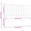 vidaXL Metal Replace Headboard White 107 cm