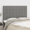 vidaXL Headboard Dark Grey 144x5x118/128 cm Fabric