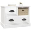 vidaXL Bedside Cabinet High Gloss White 60x39x45 cm