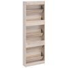 vidaXL Oak Look Wooden Shoe Cabinet with 5 Compartments